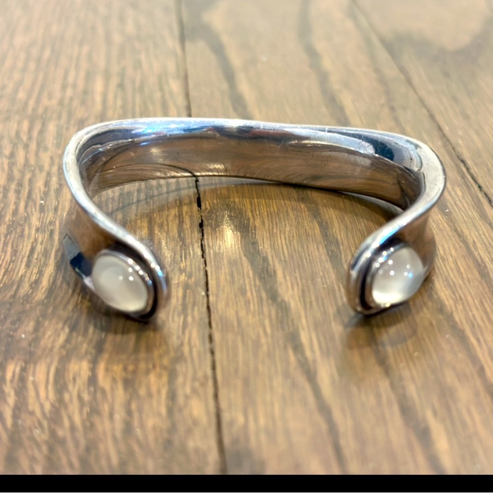 Elegant Sterling Kieselstein Cord Moonstone Bracelet